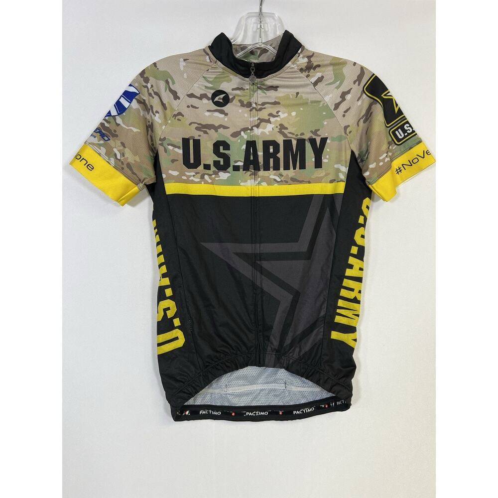 U. S. ARMY Retired Cycling Shirt Women’s S Yellow And Black Cycle‎ Bike Ride